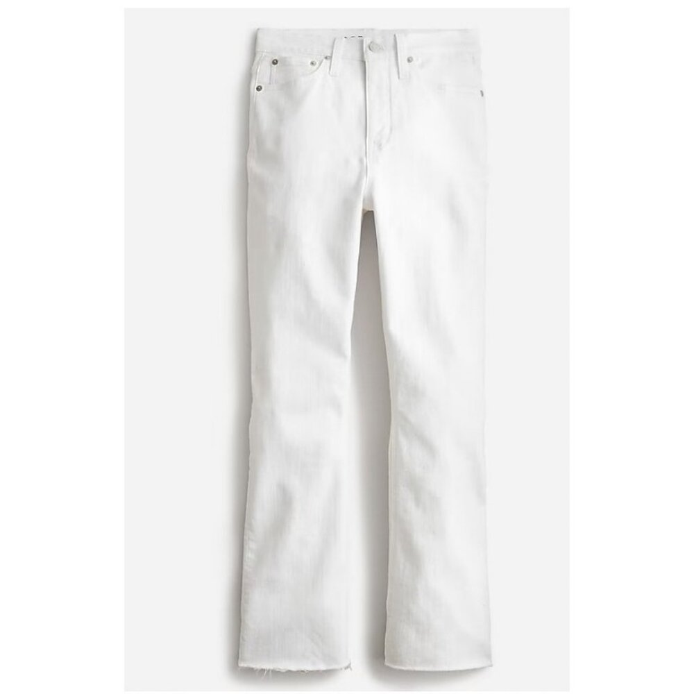 J.Crew Womens $128 Tall 10" Demi Boot Crop Jean White Size T29 BF541